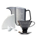 Hario V60 Coffee Dripper Set Transparent Black Size 02 + Hario V60 Drip Kettle AIR Bundle